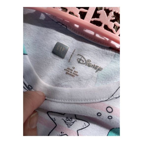 Disney X The Gap Little Mermaid Sleep Suit Tee Shirt Sz 12 - Picture 2 of 4